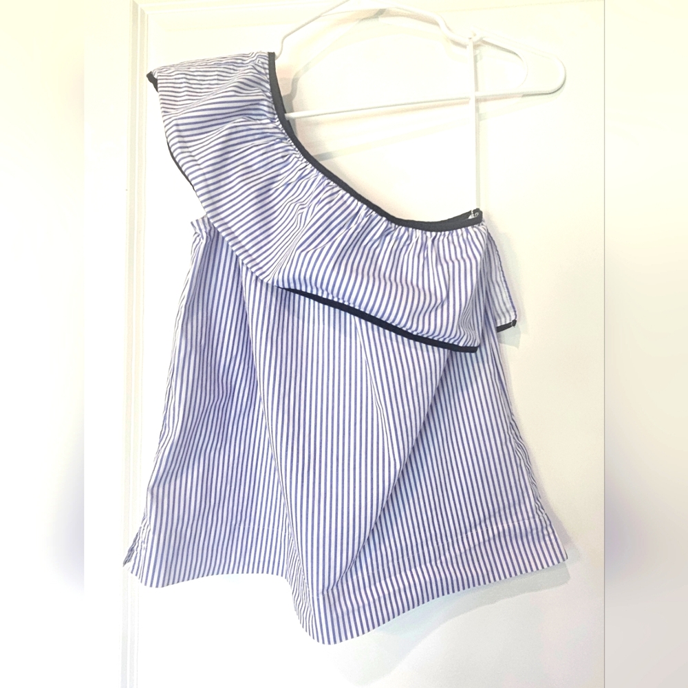 J crew Striped one-shoulder top